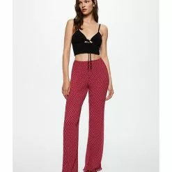 Mango Straight Textured Trousers 12 Mango Straight Textured Trousers -Mango popular store mango 3267 6740826 5