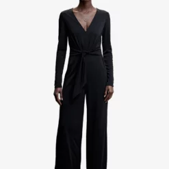Mango Bow Long Jumpsuit