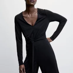 Mango Bow Long Jumpsuit -Mango popular store mango 3283 3849046 6