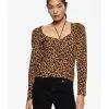 Mango Animal Print Blouse