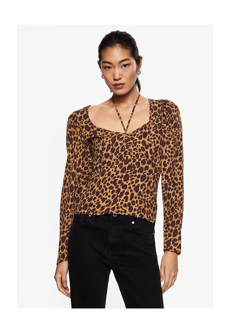 Mango Animal Print Blouse 3 Mango Animal Print Blouse
