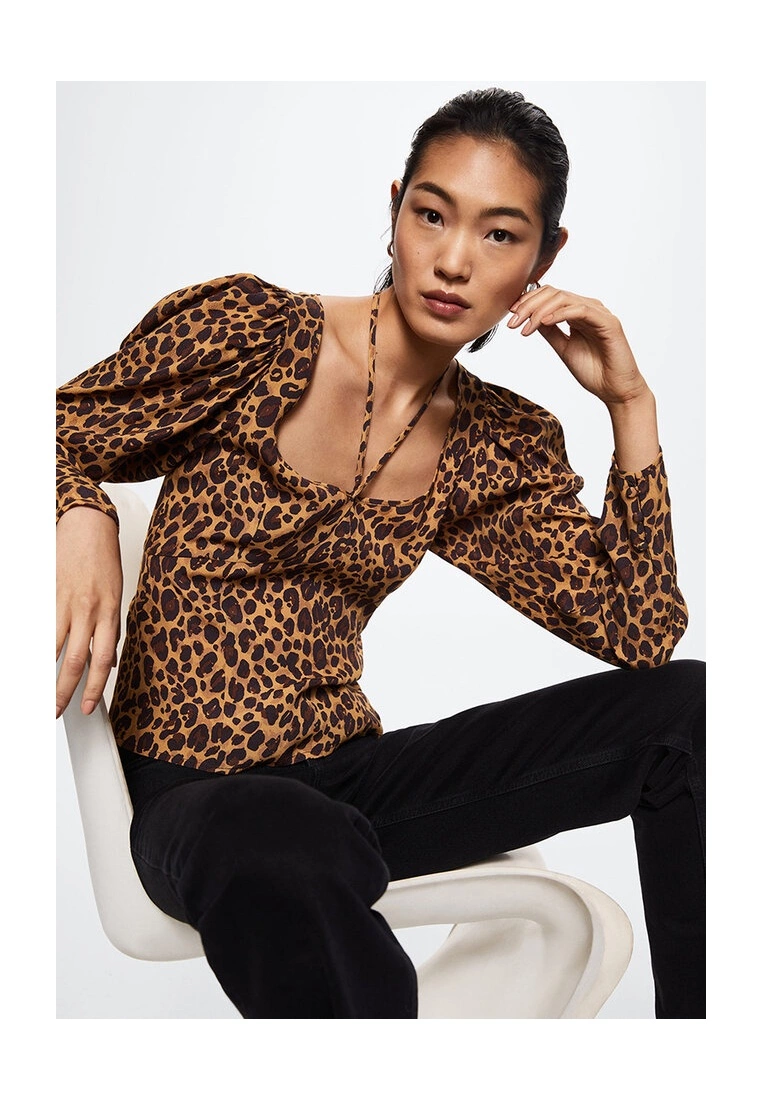Mango Animal Print Blouse 5 Mango Animal Print Blouse - Image 3