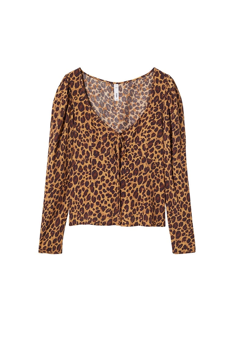 Mango Animal Print Blouse 7 Mango Animal Print Blouse - Image 5