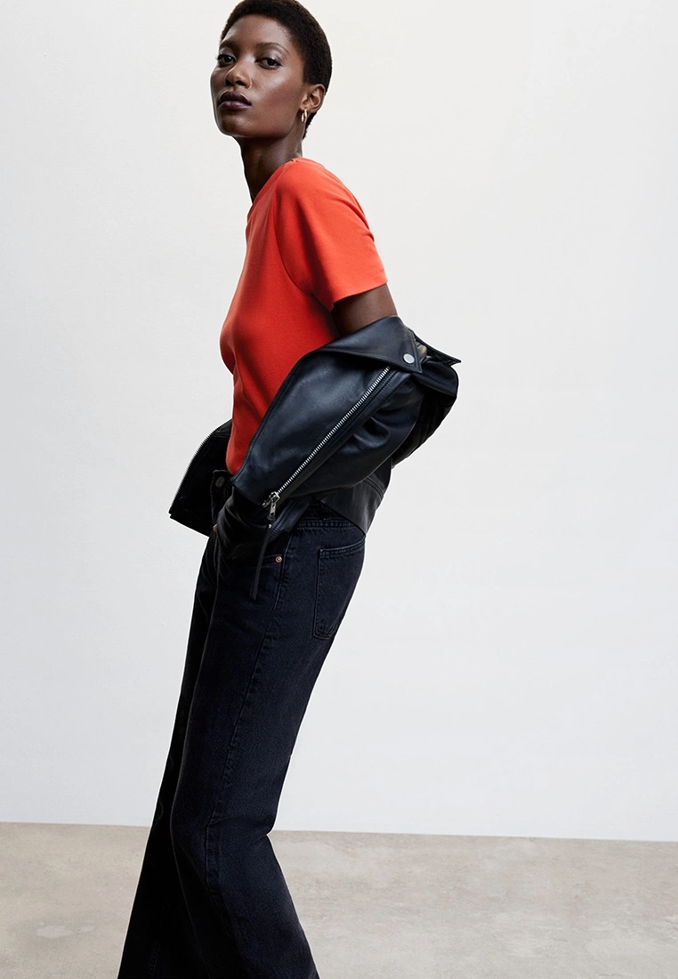 Mango Rounded Neck Cotton T-Shirt 6 Mango Rounded Neck Cotton T-Shirt - Image 4