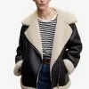Mango Faux Shearling-Lined Jacket 2 Mango Faux Shearling-Lined Jacket -Mango popular store mango 3309 4752636 1