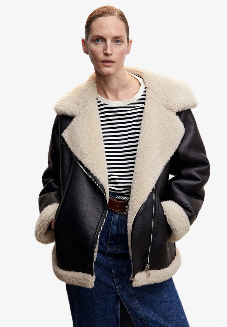 Mango Faux Shearling-Lined Jacket 3 Mango Faux Shearling-Lined Jacket