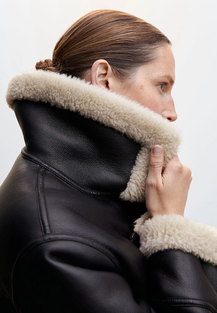 Mango Faux Shearling-Lined Jacket 5 Mango Faux Shearling-Lined Jacket - Image 3