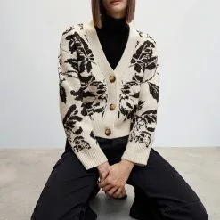 Mango Flowers Knit Cardigan -Mango popular store mango 3313 1762636 5