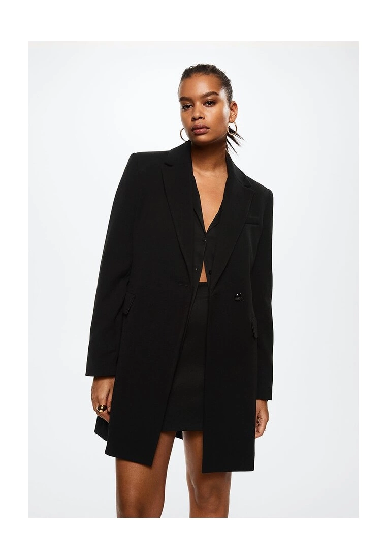 Mango Fitted Crossed Coat 4 Mango Fitted Crossed Coat - Image 2