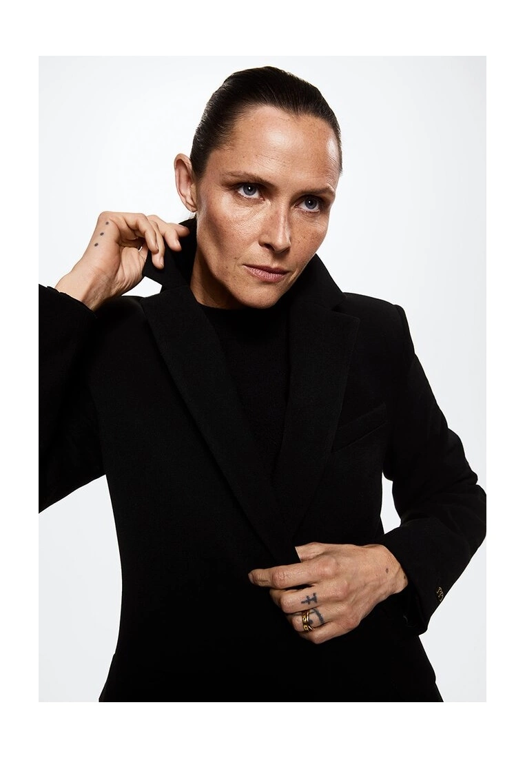 Mango Fitted Crossed Coat 6 Mango Fitted Crossed Coat - Image 4