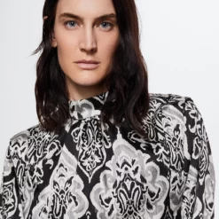 Mango Perkins Neck Print Blouse -Mango popular store mango 3318 5068136 5