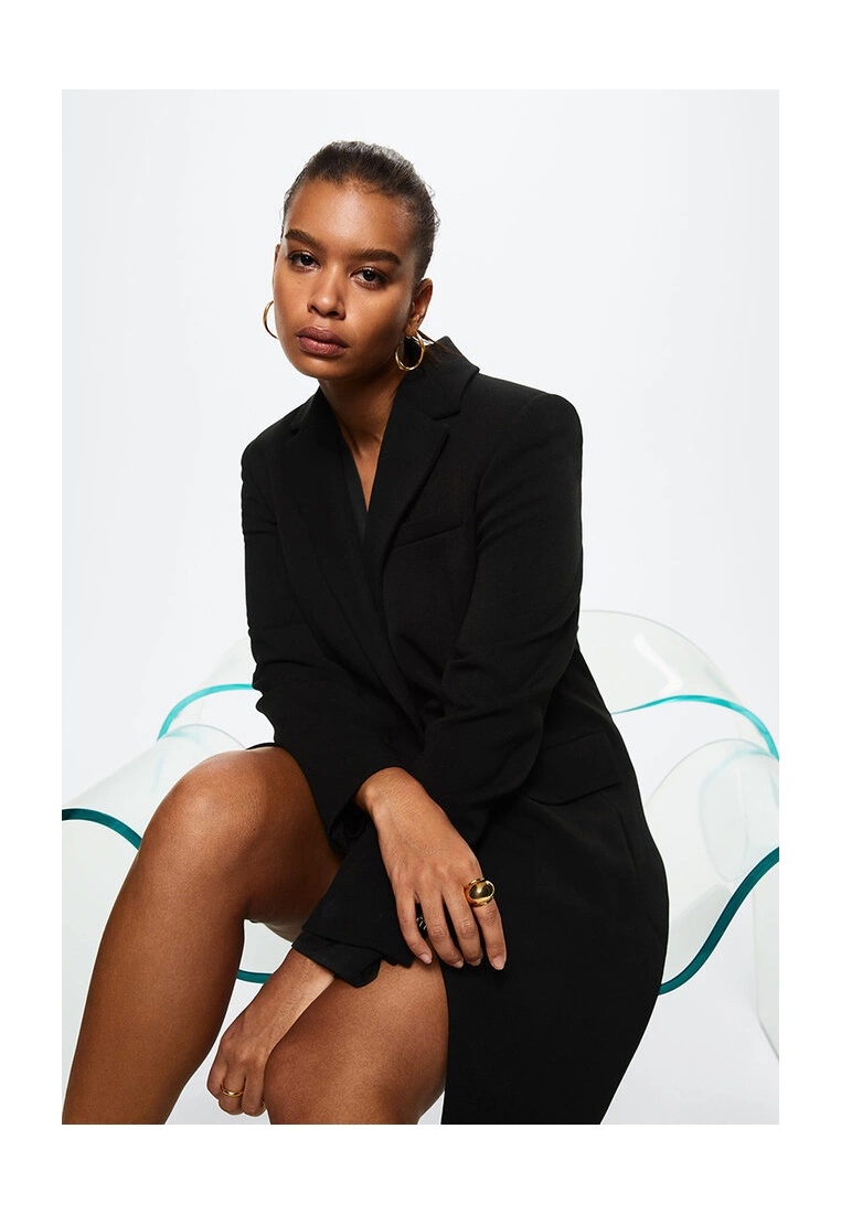 Mango Fitted Crossed Coat 8 Mango Fitted Crossed Coat - Image 6