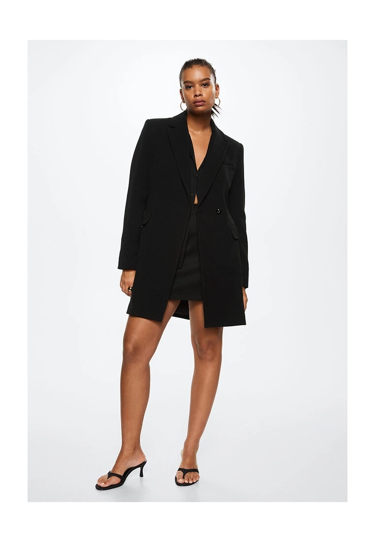 Mango Fitted Crossed Coat 9 Mango Fitted Crossed Coat - Image 7