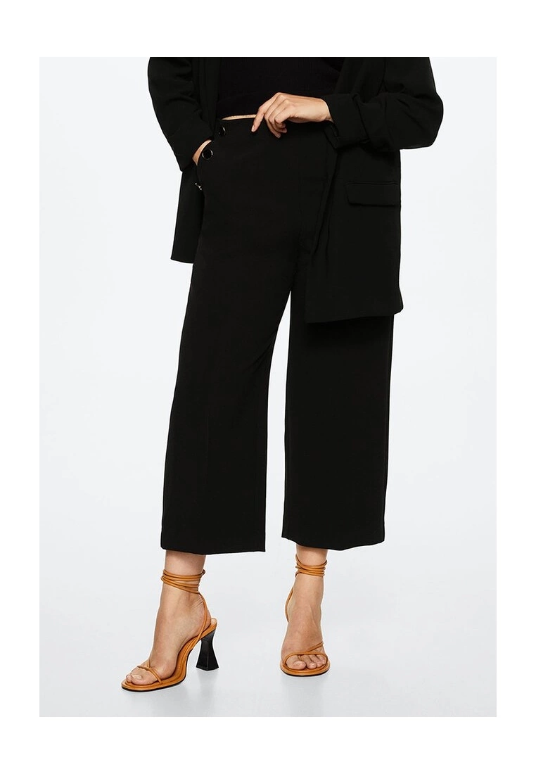 Mango Cropped Button Trousers 4 Mango Cropped Button Trousers - Image 2