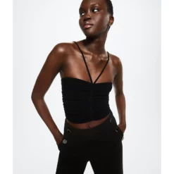 Mango Cropped Button Trousers 15 Mango Cropped Button Trousers -Mango popular store mango 3321 8526626 5