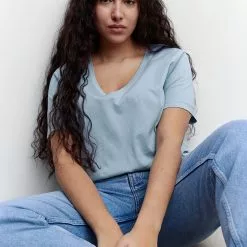 Mango Essential Cotton T-Shirt -Mango popular store mango 3326 6629046 6