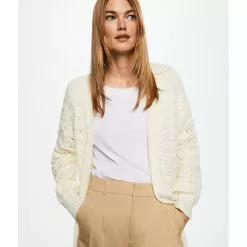 Mango Openwork Long Cardigan -Mango popular store mango 3336 0577426 4