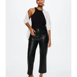 Mango Faux-Leather Trousers -Mango popular store mango 3339 1826626 8