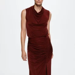 Mango Draped Neck Top -Mango popular store mango 3345 1168136 5