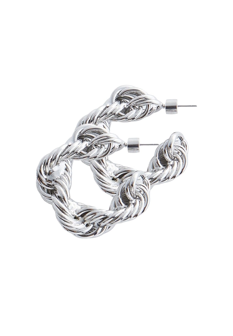 Mango Intertwined Hoop Earrings 3 Mango Intertwined Hoop Earrings