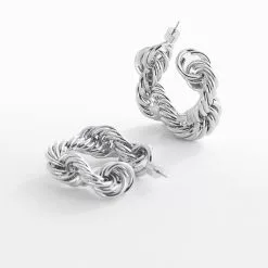 Mango Intertwined Hoop Earrings 5 Mango Intertwined Hoop Earrings -Mango popular store mango 3363 4159046 2
