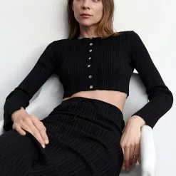 Mango Fine-Knit Short Cardigan -Mango popular store mango 3384 9749046 4