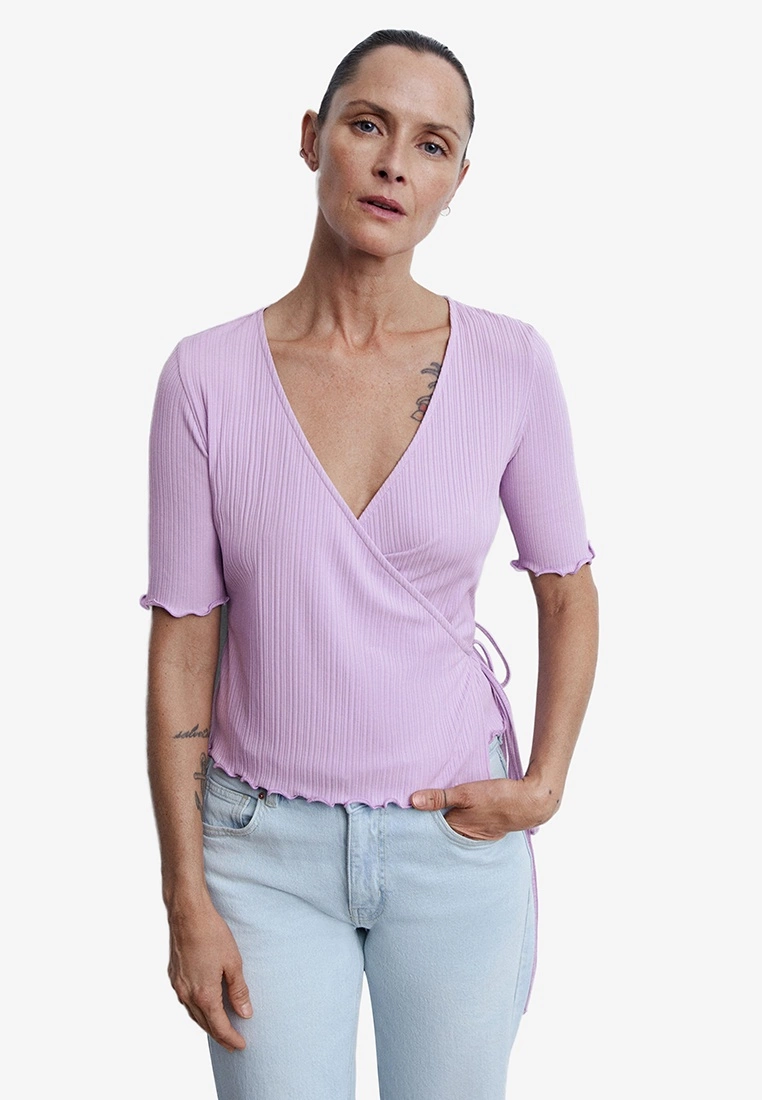 Mango Textured Wrapped T-Shirt 3 Mango Textured Wrapped T-Shirt