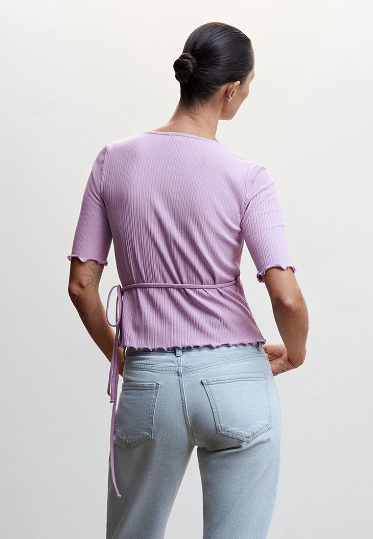 Mango Textured Wrapped T-Shirt 4 Mango Textured Wrapped T-Shirt - Image 2