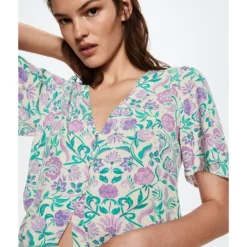Mango Flowy Printed Blouse 13 Mango Flowy Printed Blouse -Mango popular store mango 3408 7750326 3