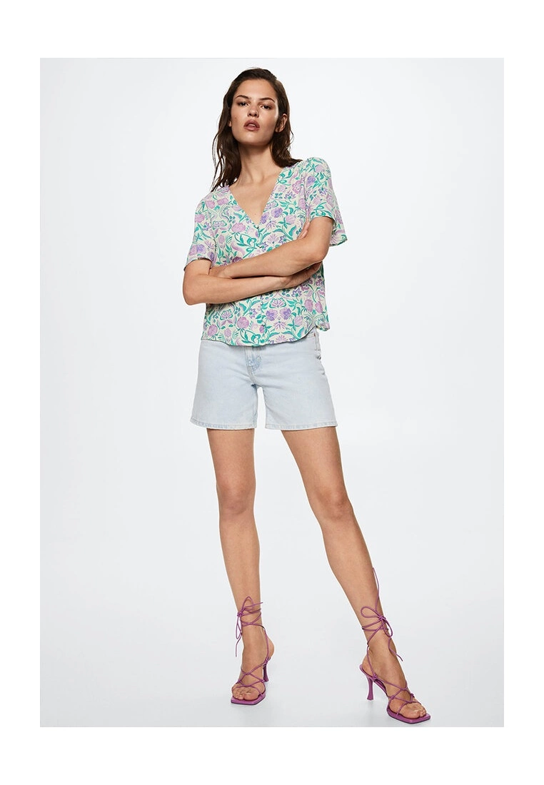 Mango Flowy Printed Blouse 6 Mango Flowy Printed Blouse - Image 4