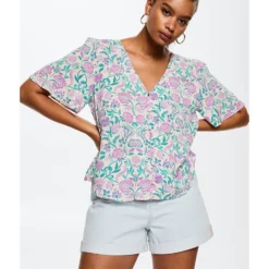 Mango Flowy Printed Blouse 16 Mango Flowy Printed Blouse -Mango popular store mango 3408 7750326 6