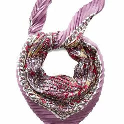 Mango Printed Pleated Scarf