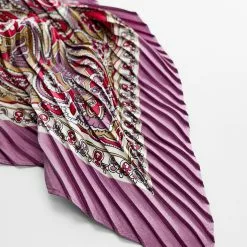 Mango Printed Pleated Scarf -Mango popular store mango 3418 0467436 3