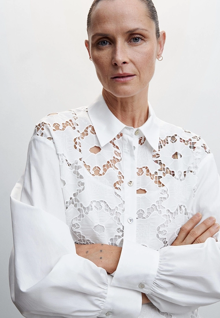 Mango Embroidered Cotton Shirt 5 Mango Embroidered Cotton Shirt - Image 3