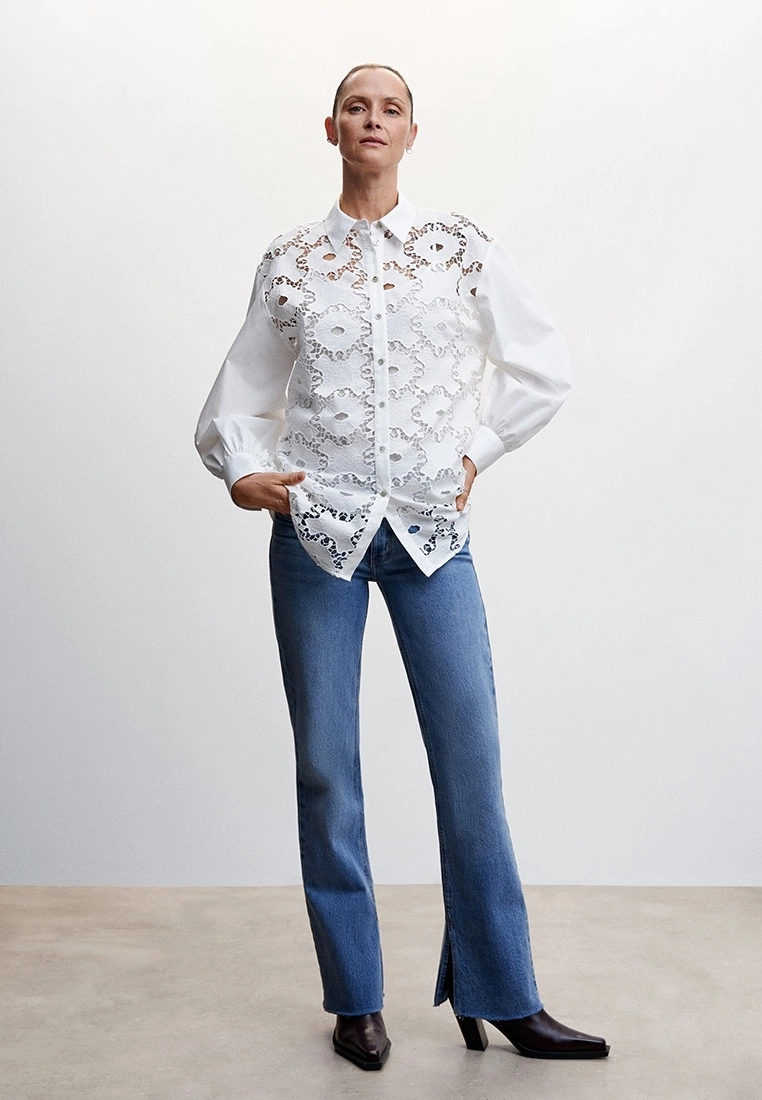 Mango Embroidered Cotton Shirt 7 Mango Embroidered Cotton Shirt - Image 5