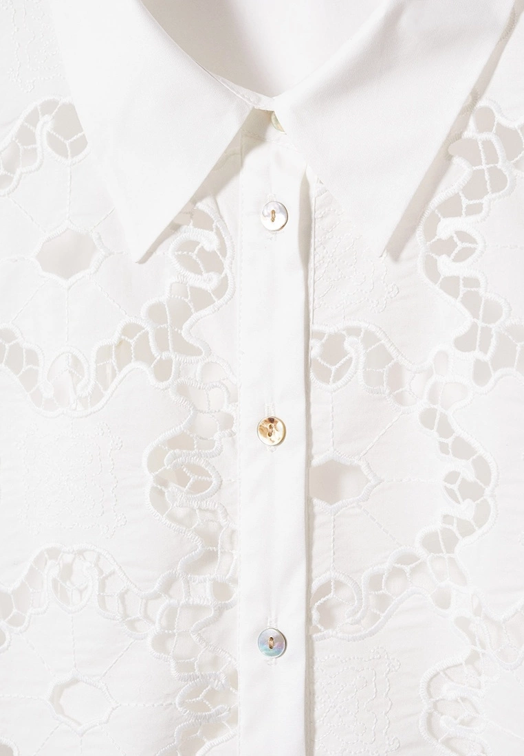 Mango Embroidered Cotton Shirt 8 Mango Embroidered Cotton Shirt - Image 6