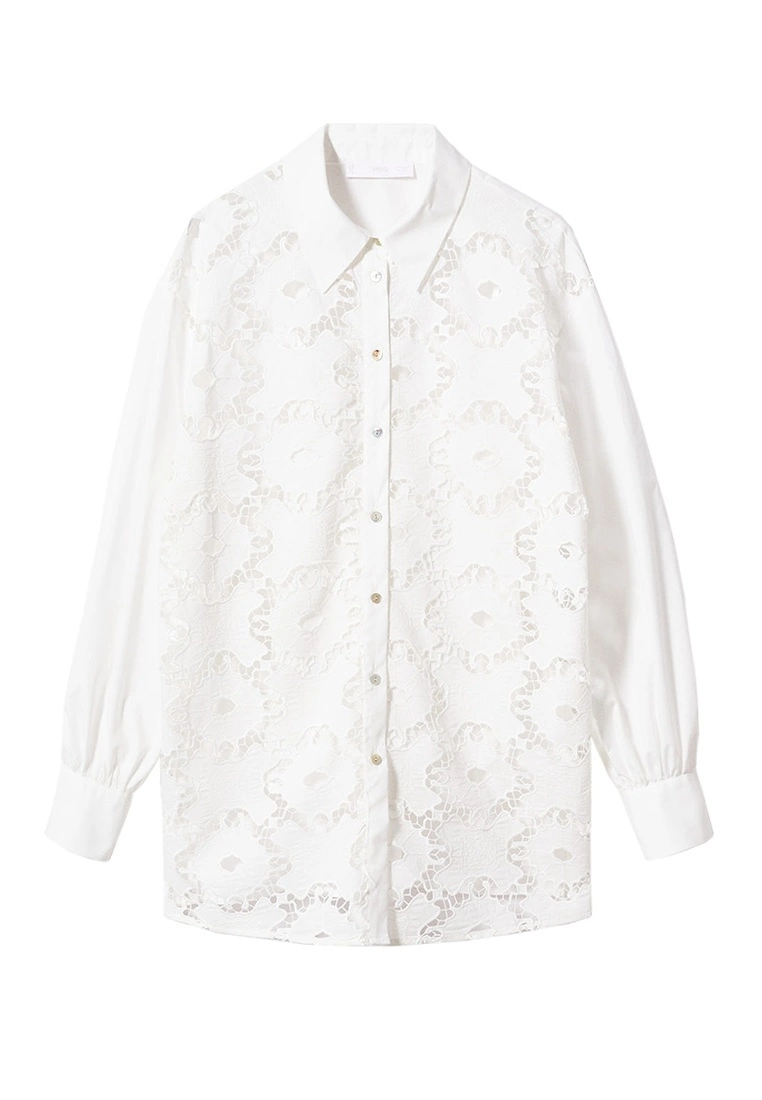 Mango Embroidered Cotton Shirt 9 Mango Embroidered Cotton Shirt - Image 7
