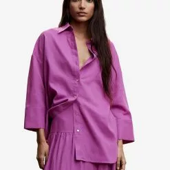 Mango Oversize Striped Shirt