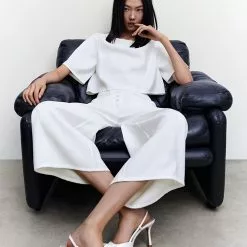 Mango Buttons Culottes Trousers 12 Mango Buttons Culottes Trousers -Mango popular store mango 3443 8867836 4