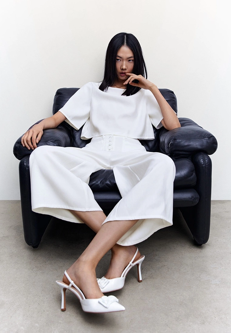 Mango Buttons Culottes Trousers 6 Mango Buttons Culottes Trousers - Image 4