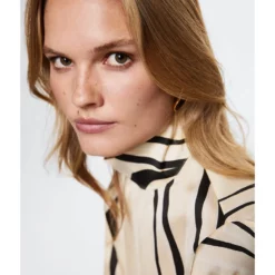 Mango Satin Print Blouse -Mango popular store mango 3448 2561626 3