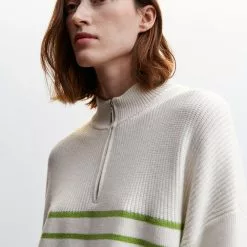 Mango Striped Sweater with Zip -Mango popular store mango 3451 6125146 4