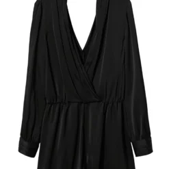 Mango Wrap Neckline Satin Playsuit -Mango popular store mango 3486 3332536 5