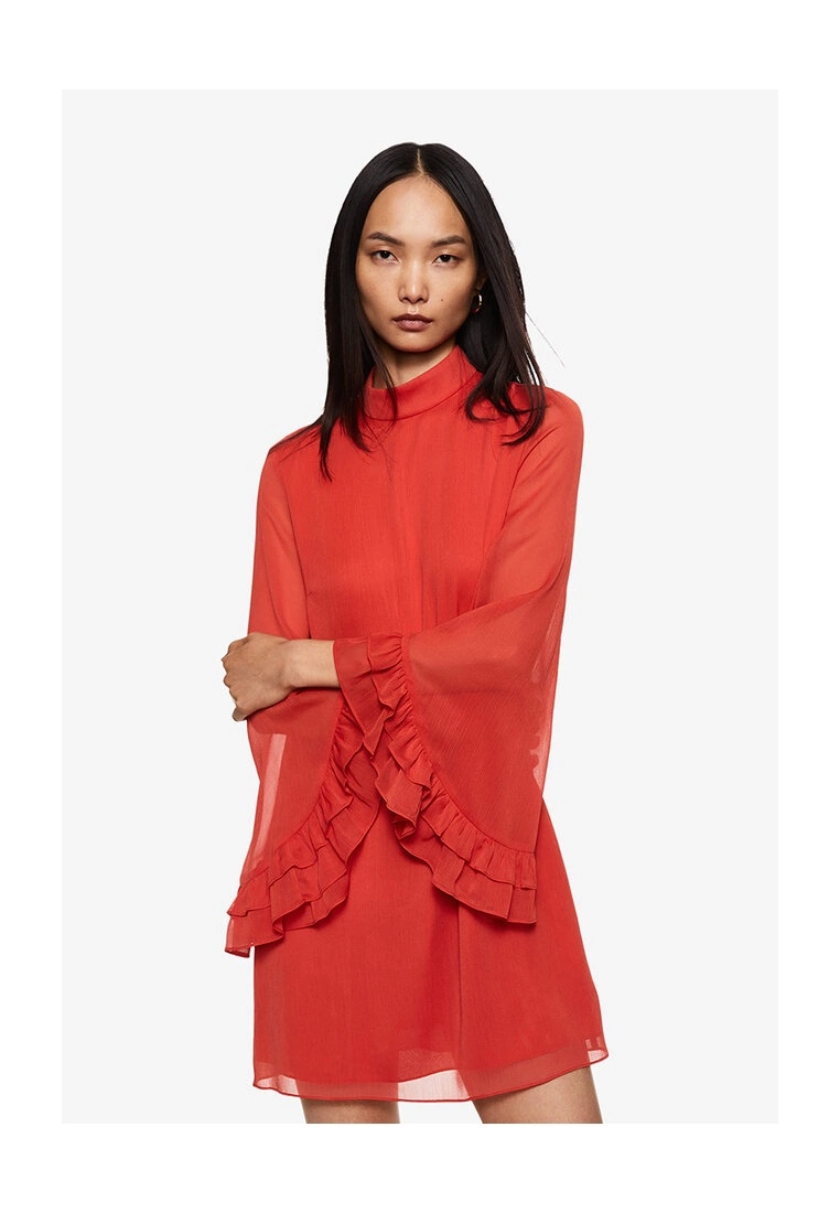 Mango Ruffled Sleeve Dress 3 Mango Ruffled Sleeve Dress