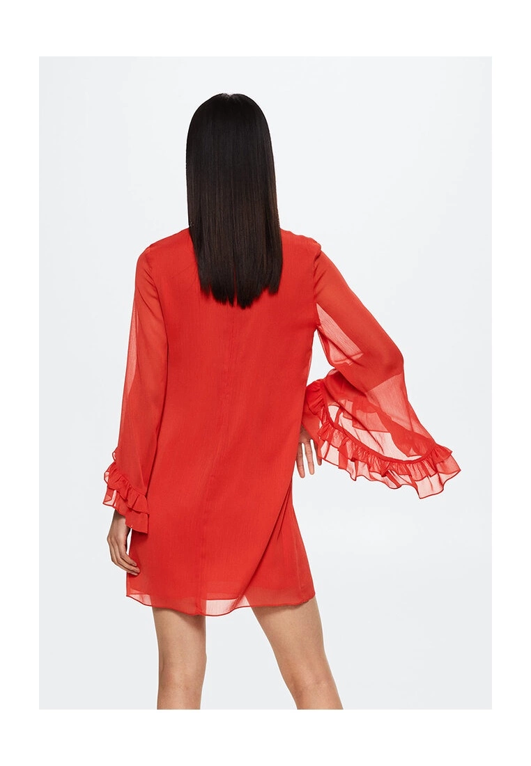 Mango Ruffled Sleeve Dress 4 Mango Ruffled Sleeve Dress - Image 2