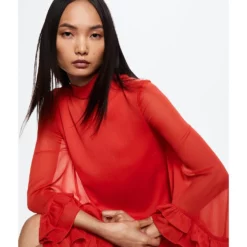 Mango Ruffled Sleeve Dress 11 Mango Ruffled Sleeve Dress -Mango popular store mango 3494 2726626 4