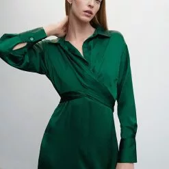 Mango Wrap Shirt Dress -Mango popular store mango 3533 2115146 5