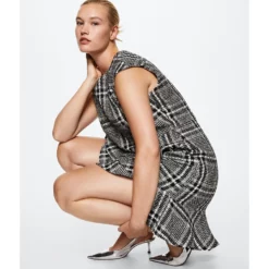 Mango Checked Tweed Dress -Mango popular store mango 3535 6930826 7