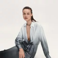 Mango Shirt Dress With Gradient Effect -Mango popular store mango 3536 6225146 4