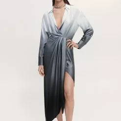 Mango Shirt Dress With Gradient Effect -Mango popular store mango 3537 6225146 5